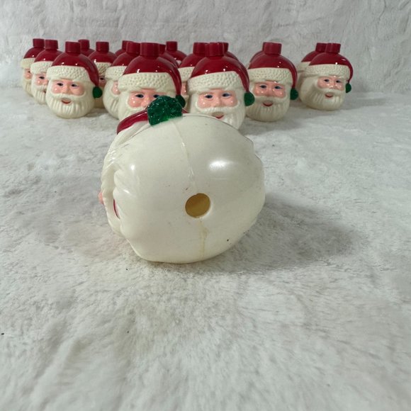 Vintage Santa Head Blow Mold String Light Covers Set Of 20 Rare Christmas! 🎅 - Picture 3 of 10